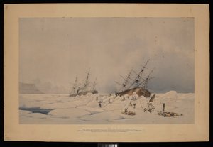 H.M.S. Phoenix and the Breadalbane at the Moment When the Latter Was Crushed and Sunk