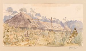 Village of the Stang Tribe from West Indies, North American and Borneo scrapbook
