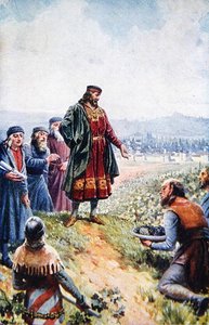 Charles IV Inspecting Grapes During His Encouragement of Wine Making in Bohemia