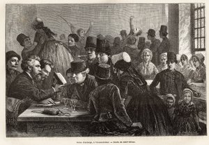 Inn Scene, at Vrouwe-Polder (Vrouwe Polder), Engraving After the Drawing by Adolf Dillens, Illustrating a Journey to Zeeland (Netherlands), in 1873, by Charles de Coster, Published in 