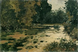 Forest Pond by Adolf Gustav Ditscheiner