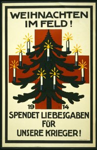 Christmas Campaign by the German Red Cross Asking for Packages to Send to Troops on the Frontline, Published in Munich by Adolf Munzer
