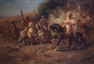Arab Horsemen by a Fountain
