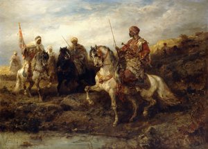 Arab Warriors on Horseback