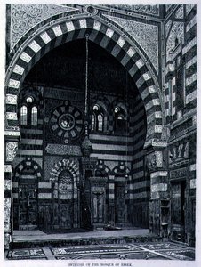 Interior of the Mosque at Ezbek by Adolf Seel