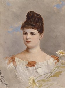 Portrait of Ottilie Schneitt von Schwarzenfeld by Adolf d. Ä. Schreitter von Schwarzenfeld