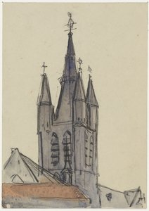 Tower of the Old Church in Delft