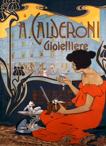 Advertising Poster for Calderoni Jewelers in Milan