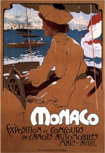 Monaco: Exposition de Canots Automobiles, 1900 by Adolfo Hohenstein