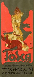 Poster for the Opera Tosca by G. Puccini, 1899