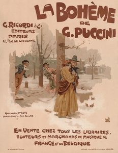 Poster for the Opera La Bohème by Giacomo Puccini