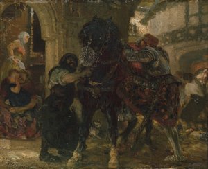 The Knight in the Smithy by Adolph Menzel
