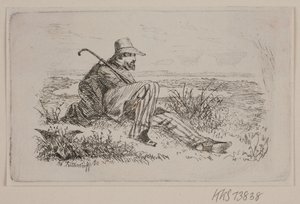 A Seated Wanderer by Johan Adolph Kittendorff