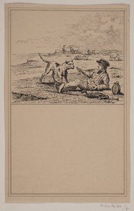 The Shepherd and the Dog. Nr. 7 in Chr. Winther and M. Rørbye, "25 Pictures for Small Children" by Johan Adolph Kittendorff
