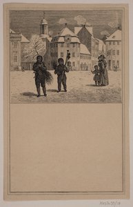 The Chimney Sweeps. No. 16 in Chr. Winther and M. Rørbye, "25 Pictures for Small Children" by Johan Adolph Kittendorff