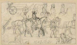 Artillery and Cavalry Studies by Adolph Menzel