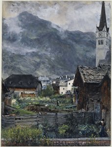 View from Villa Herrmann on the Valley of Hofgastein by Adolph Menzel