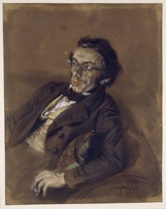 Dr. R. Eitner Sitting on a Sofa, Half Figure to the Left