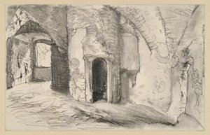 Arched Room with Entrance to the Round Tower by Adolph Menzel