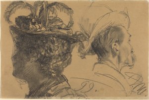 Heads of a Man and a Woman
