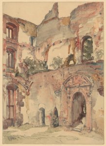 In the Ruins of Heidelberg Castle by Adolph Menzel