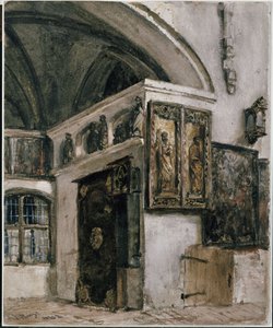 Interior of the Monastery Church in Berlin by Adolph Menzel