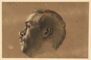 Male Head in Profile to the Left. Model Study for 