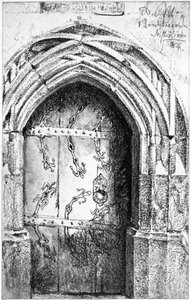 Portal in the Collegiate Church in Berchtesgaden by Adolph Menzel