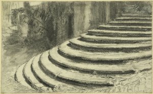 Portal Stairs of the Maria Magdalene Church in Karlsbad by Adolph Menzel