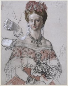 Princess Alexandrine of Prussia, Portrait Study for the Painting 