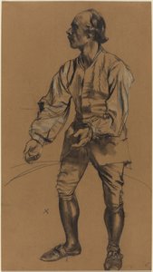 Richard Menzel Posing in Eighteenth-Century Costume by Adolph Menzel