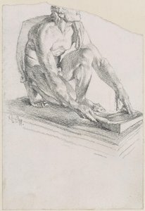 Grinding Scythian (Cast after the Original in the Uffizi in Florence) by Adolph Menzel
