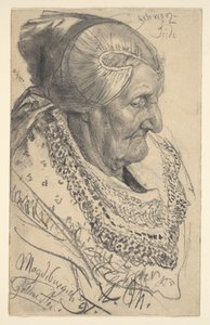 Study of an Old Woman from Magdeburg by Adolph Menzel