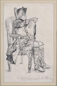 Wax Figure of Frederick II (Figure Completed by Schadow) for the Royal Art Chamber by Adolph Menzel