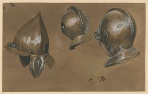 Two Helmets and a Helmet by Adolph Menzel
