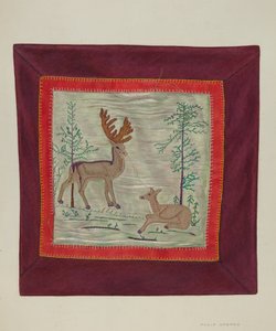 Applique Coverlet (Detail) by Adolph Opstad