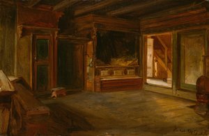 Farm Interior from Sandak by Adolph Tidemand
