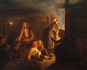 The Storyteller by Adolph Tidemand