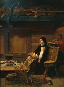The Widow and Her Son by Adolph Tidemand