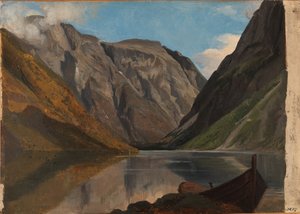 View of Gudvangen by Adolph Tidemand