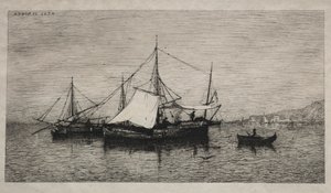 Boats of Cabotage (Coasts of Italy) by Adolphe Appian