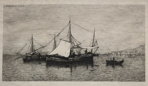 Boats of Cabotage Coasts of Italy, 1874 by Adolphe Appian