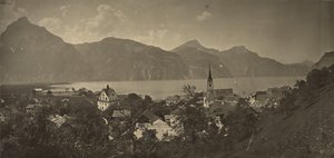 View of Flüelen, Switzerland by Adolphe Braun