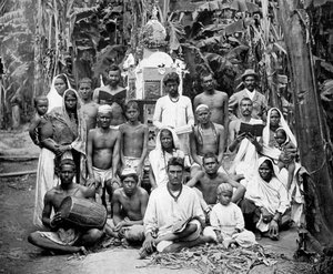 Coolies at Worship, Jamaica, c1905