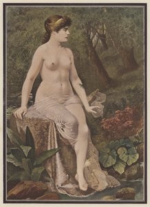 Woman Sitting in the Countryside by Adolphe Frederic Lejeune
