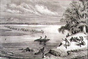 Crossing the Colorado River in the 1860s by Adolphe Gusman