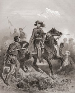 Giuseppe Garibaldi at the Battle of Varese by Adolphe Jean Baptiste (after) Bayot