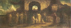Christ Blessing the Children by Adolphe Joseph Thomas Monticelli
