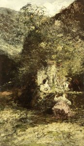 Figures near a Fountain