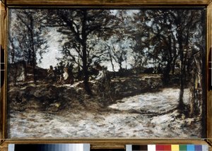 Landscape. Fontainebleau by Adolphe Joseph Thomas Monticelli